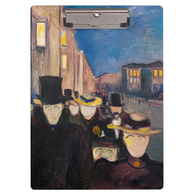 Porte-bloc Edvard Munch - Soirée sur Karl Johan Street (Devant)