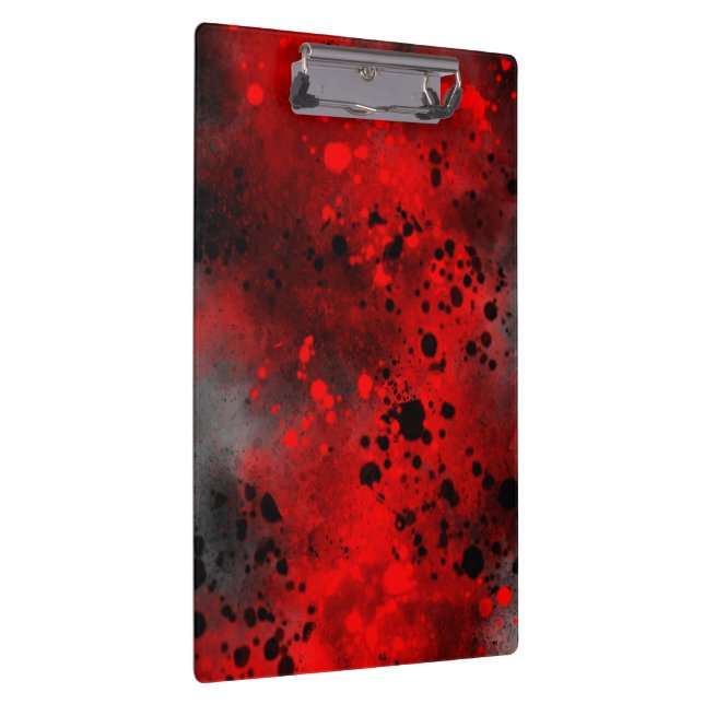 Porte-bloc Effet Dessin de peinture rouge et noir (Swatch)