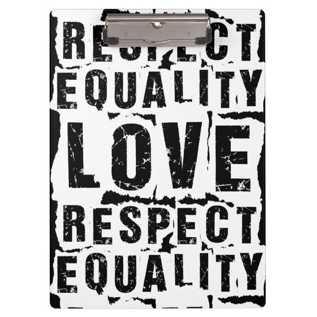 Porte-bloc Égalité Amour et respect Mois de la fierté (Devant)