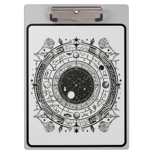 Porte-bloc Elégance céleste : Zodiac & Constellation Designs (Devant)