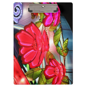 Porte-bloc Élégance électrique en rose 