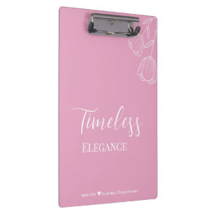 Porte-bloc Élégance Intemporelle Fleurie Rose Pâle Gracieux