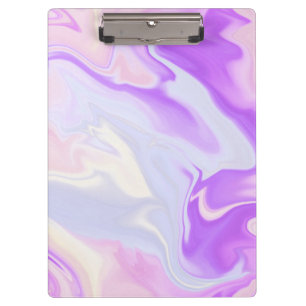 Porte-bloc Élégant Aquarelle Abstraite Bleu Violet Blanc