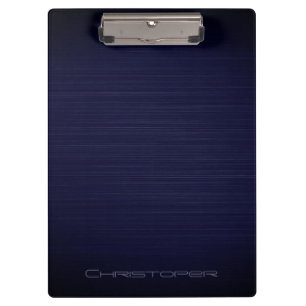 Porte-bloc Elégant bleu perforé métal personnalisé