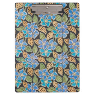 Porte-bloc Élégant Fleur Bleu Périwinkle Floral Classic