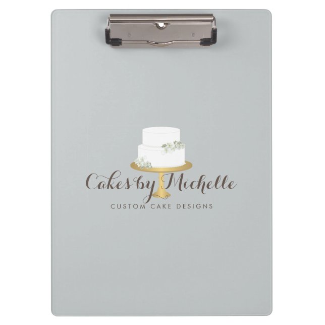 Porte-bloc Elégant gâteau blanc avec décoration de gâteau aux (Devant)