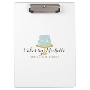 Porte-bloc Elégant gâteau bleu avec décoration de gâteau aux 