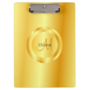 Porte-bloc Élégant Modèle de Monogramme d'or Faux moderne