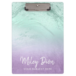 Porte-bloc Elégant moderne ombre violet & menthe parties scin
