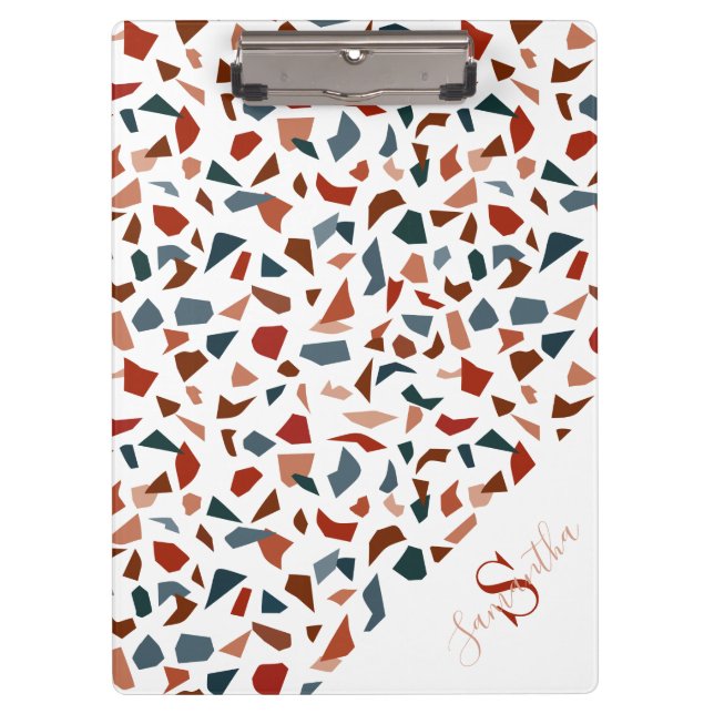 Porte-bloc Élégant Motif géométrique Monogramme (Devant)