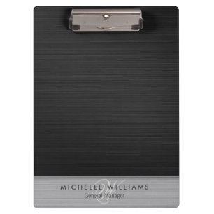 Porte-bloc Elégant noir perforé métal personnalisé