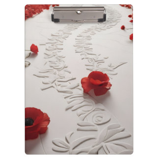 Porte-bloc Elegant Red Blossom Path Floral Art