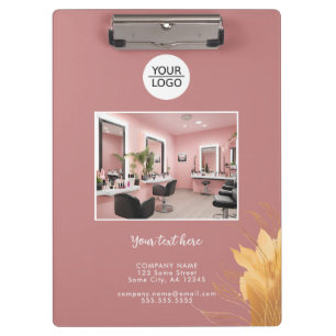 Porte-bloc Elegant Rose Ajouter Logo Texte Personnalisé Photo
