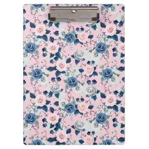 Porte-bloc Élégant rose, blues et gris Porte - bloc Rose