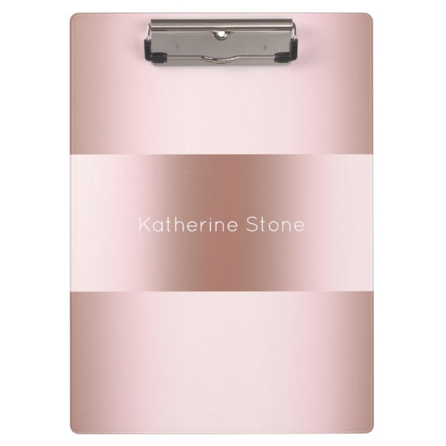 Porte-bloc Élégant rose de poussette moderne motif or (Devant)