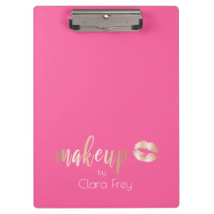 Porte-bloc Élégant rose en cuivre moderne lèvres et maquillag