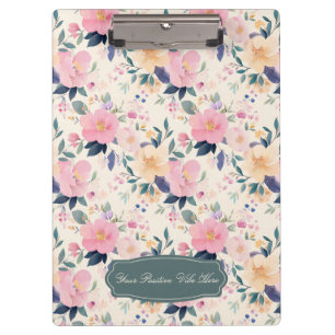 Porte-bloc Elégante aquarelle florale Blush & Bloom