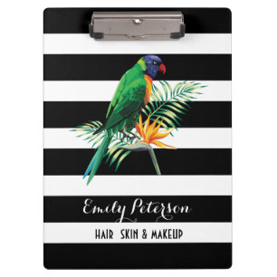 Porte-bloc Elégante Blancs Noirs Avec Oiseau Et Foules