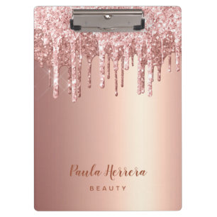 Porte-bloc Elégante élégante rose cuivre gouttes parties scin