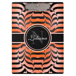 Porte-bloc Elégante esthétique Peau de tigre orange et noir