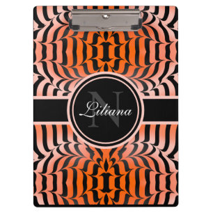 Porte-bloc Elégante esthétique Peau de tigre orange et noir