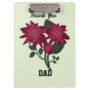Porte-bloc Élégante illustration botanique florale rose profo