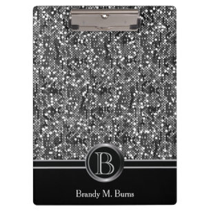 Porte-bloc Élégante Parties scintillant Confetti Argent Imp