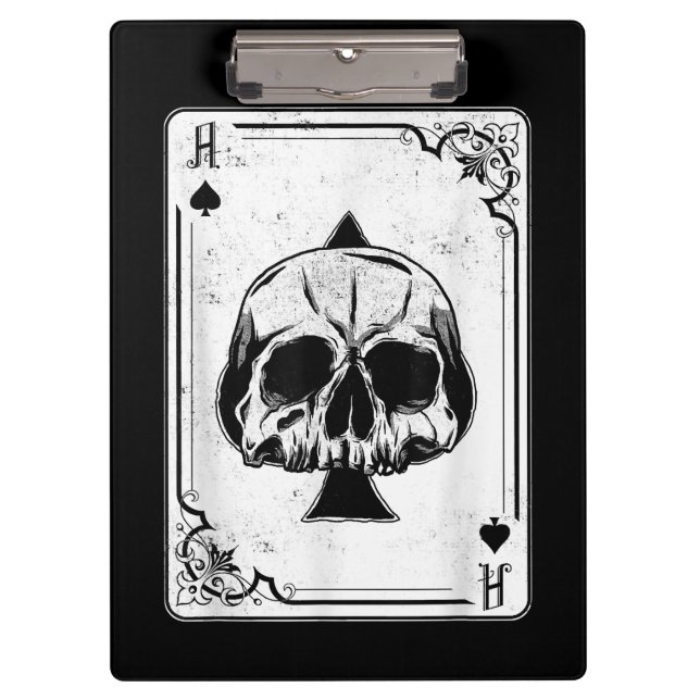 Porte-bloc Emo Gothique Et Punk Ace de Spades Poker Jeu (Devant)