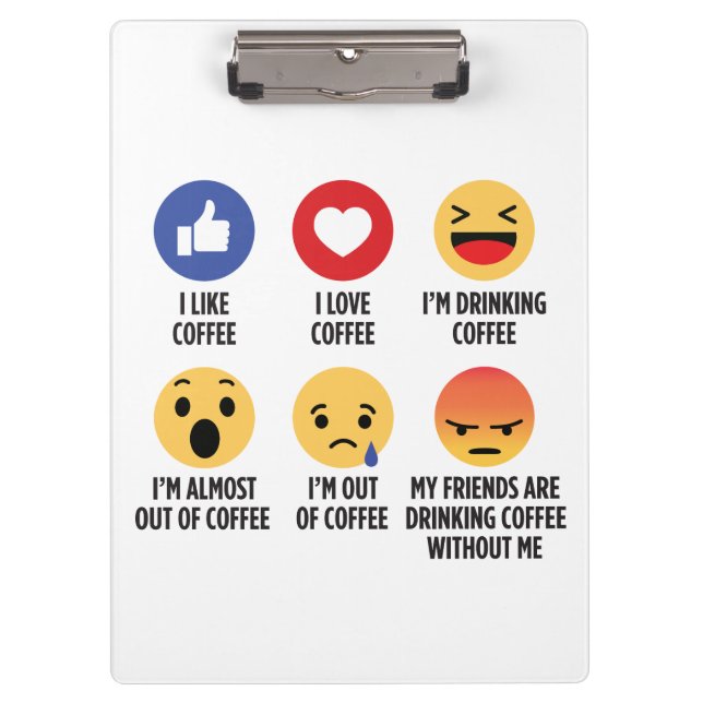 Porte-bloc Émoticônes du café (Devant)