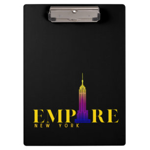 Porte-bloc Empire State Building-New York-Or vibrant