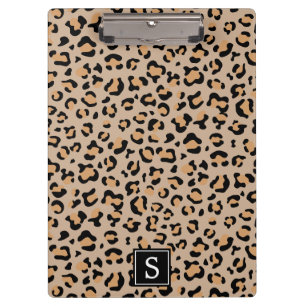 Porte-bloc Empreinte de léopard, Spots, Léopard Brown, Monogr