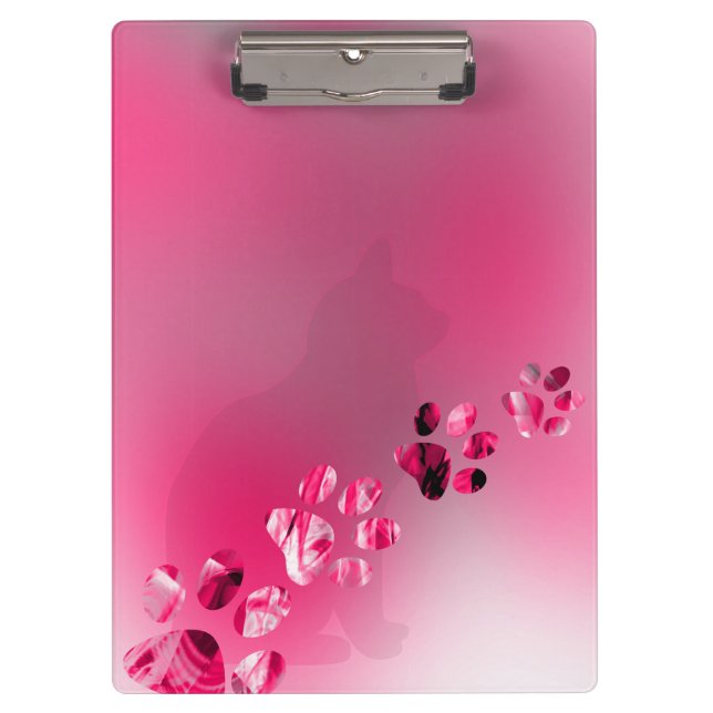 Porte-bloc Empreintes de pattes de chats modernes Kitty (Devant)