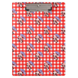 Porte-bloc En vichy rouge mou