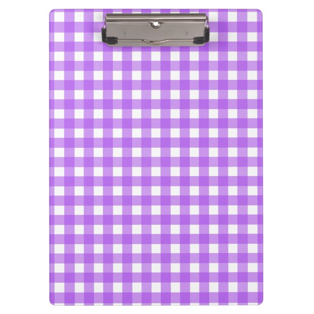 Porte-bloc En vichy violet brillant (Devant)