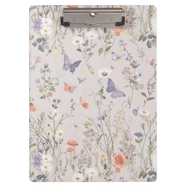 Porte-bloc Enchanted Garden Wildflower Butterfly Whimsical (Devant)