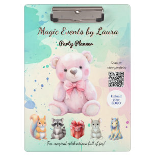 Porte-bloc Enfants Planificateur de fête Pastel Teddy Bear Co