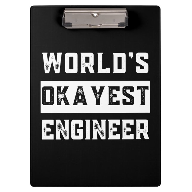Porte-bloc engineer, engineering, okayest, funny, humor (Devant)