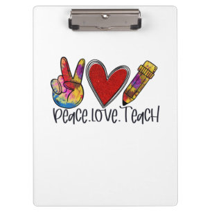 Porte-bloc Enseignant Art Paix Amour Enseigner