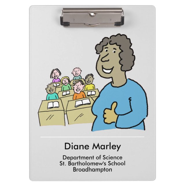 Porte-bloc Enseignant avec thème de classe (Devant)