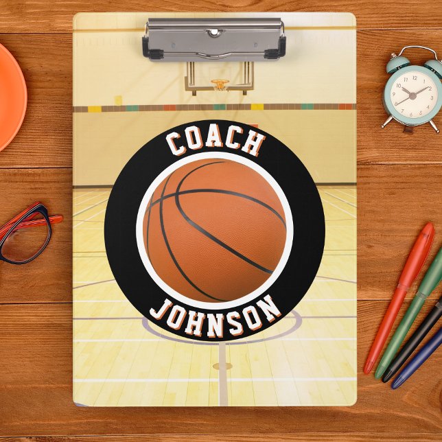 Porte-bloc Entraîneur de l'équipe de basket-ball (basketball coach clipboard)