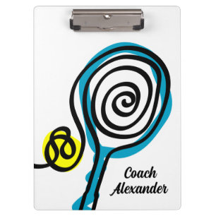 Porte-bloc Entraîneur de tennis cadeau porte - bloc avec disp