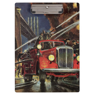 Porte-bloc Entreprise vintage, Pompiers Pompiers Camions d'in