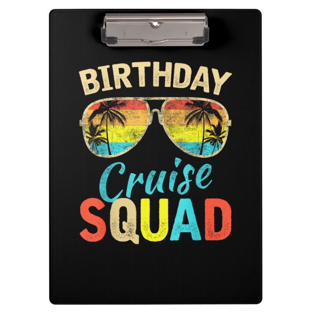 Porte-bloc Équipe de croisière d'anniversaire (Devant)