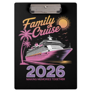 Porte-bloc Équipe de Croisière Familiale 2026 Voyage Correspo