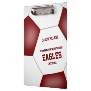 Porte-bloc équipe de maroon blanc couleurs personnalisées ent