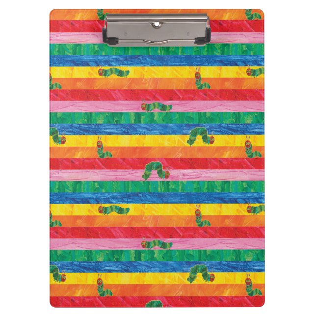 Porte-bloc Eric Carle | Caterpillar Rainbow Stripe Motif (Devant)