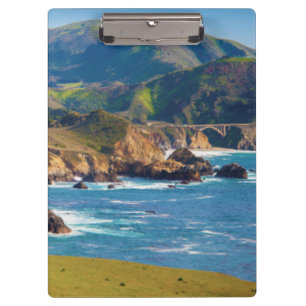 Porte-bloc États-Unis, Californie. Panorama de Big Sur avec B