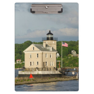 Porte-bloc États-Unis, New York, Kingston, Hudson River. Rond