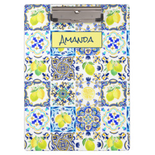 Porte-bloc Été agrumes siciliens majolica méditerranéenne