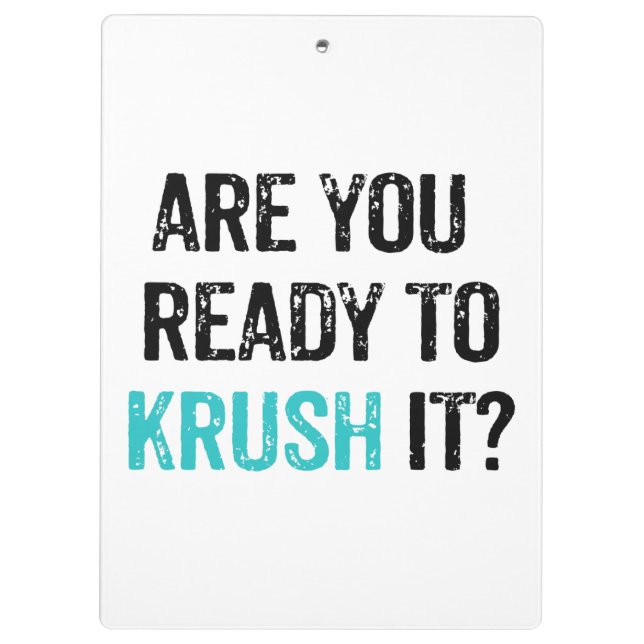 Porte-bloc Êtes-vous prêts à KRUSH il ? (Dos)